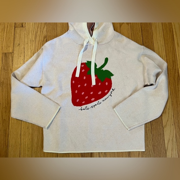 Kate Spade Strawberry Graphic Hoodie Target with Tags Small - Picture 2 of 5